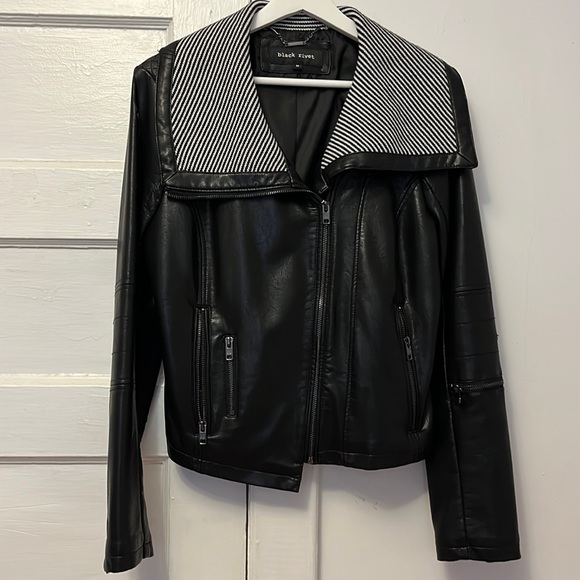 BLACK RIVET Leather Jacket - Picture 1 of 2